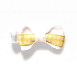 Barrette Pince Jaune et Blanche pour Petit Chien d